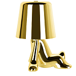 Настольная лампа фигурная золотого цвета с гладким абажуром Высота 17 см Sophia варинант исполнения - 4 | Loft Concept в Костроме