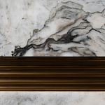 Тумба под телевизор с мраморной столешницей Uniqueness Marble варинант исполнения - 4 | Loft Concept в Костроме