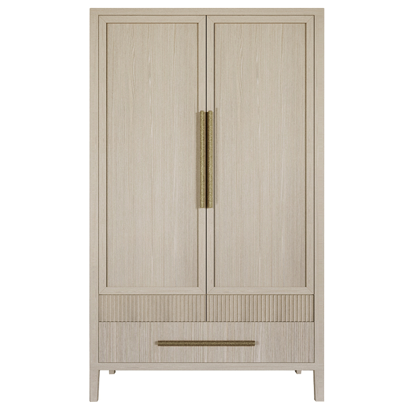 Шкаф платяной Primo с выдвижными ящиками шпон Черный дуб Древесина Золотой в Костроме | Loft Concept 