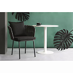 Стул мягкий с декором в виде плетеных лент на спинке и подлокотниках Semicircular Chair Decorated with Ribbons варинант исполнения - 5 | Loft Concept в Костроме