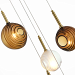 Люстра светодиодная с сферическими стеклянными плафонами Splatter варинант исполнения - 4 | Loft Concept в Костроме