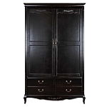 Шкаф черный с двумя дверцами и 4-мя ящиками Vintage  варинант исполнения - 1 | Loft Concept в Костроме