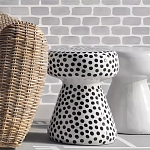 Дизайнерский журнальный стол белый в чёрный горох Gefan варинант исполнения - 1 | Loft Concept в Костроме