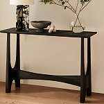 Консоль деревянная чёрная Black Tanner варинант исполнения - 4 | Loft Concept в Костроме