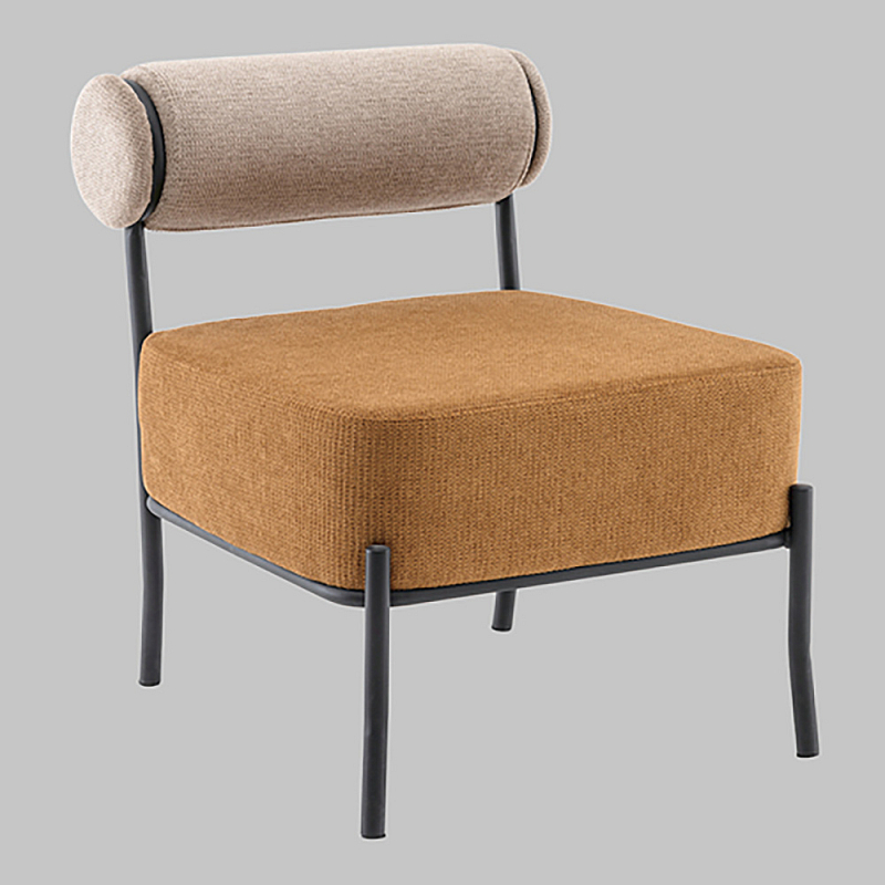 Кресло Ponpoun бежевый терракотовый Охра Капучино  Черный в Костроме | Loft Concept 