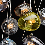 Люстра каскадная с 9-ю разноцветными стеклянными плафонами Kaleido варинант исполнения - 13 | Loft Concept в Костроме