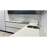 Угловой кухонный гарнитур Жемчужный белый Серый Clarke Kitchen Set White Grey варинант исполнения - 8 | Loft Concept в Костроме