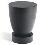 Приставной столик из массива манго Tom-tom Black варинант исполнения - 1 | Loft Concept в Костроме