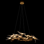 Люстра подвесная с прозрачными стеклянными птичками на ветвях Диаметр 100 см Serip Voa варинант исполнения - 3 | Loft Concept в Костроме