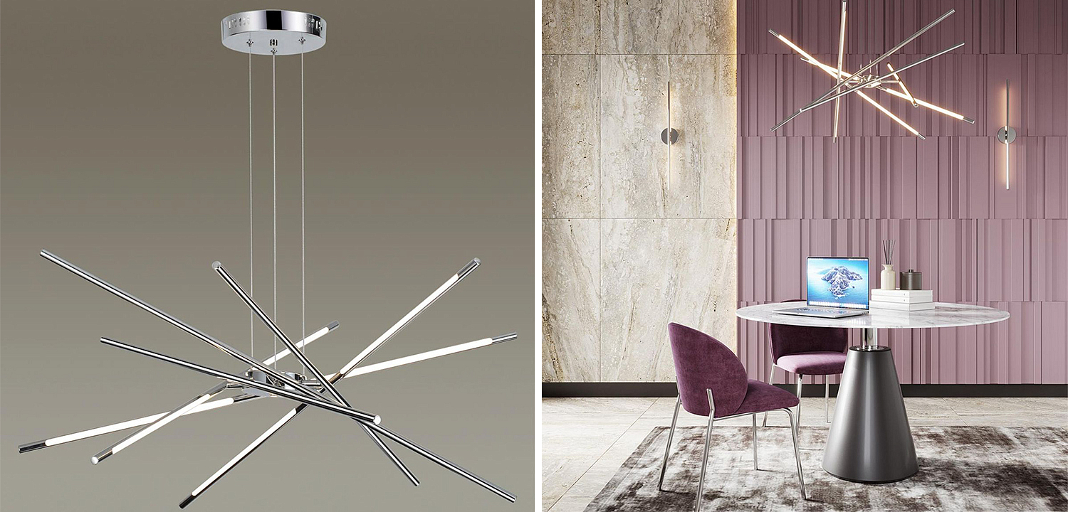 Люстра Trumpet Tube Chrome Chandelier Люстра Trumpet Tube Chrome Chandelier - Loft-Concept в Костроме