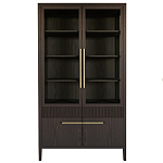 Витрина Primo со стеклянными фасадами и буфетом шпон Темный орех варинант исполнения - 1 | Loft Concept в Костроме