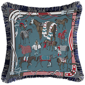Декоративная подушка Hermes Horses Green 132