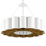 Люстра круглая фактурная в сочетании белого и золотого цвета Wide Stripes of Ribbon варинант исполнения - 4 | Loft Concept в Костроме