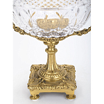 Чаша из рельефного стекла прозрачного цвета на бронзовой подставке Eden Garden варинант исполнения - 3 | Loft Concept в Костроме