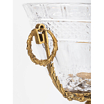 Чаша из рельефного стекла прозрачного цвета на бронзовой подставке Eden Garden варинант исполнения - 2 | Loft Concept в Костроме