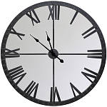 Часы настенные зеркальные с чёрным металлическим циферблатом Mirror Tower Clock варинант исполнения - 1 | Loft Concept в Костроме