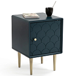 Тумба с одной дверцей Scale Ornament Blue Nightstand варинант исполнения - 1 | Loft Concept в Костроме