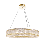 Люстра подвесная круглая из прозрачного хрусталя с золотым корпусом Selfsufficient варинант исполнения - 6 | Loft Concept в Костроме