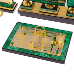 Настольный письменный набор из малахита с декором в виде лошади Leader Organizer варинант исполнения - 3 | Loft Concept в Костроме