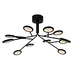 Люстра черного цвета с 12-ю круглыми плафонами Bendik Lighting варинант исполнения - 2 | Loft Concept в Костроме