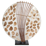 Настольная лампа из перламутра и дерева на подставке Indonesian Shell варинант исполнения - 3 | Loft Concept в Костроме