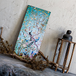 Постер на холсте в стиле шинуазри с изображением сада Chinoiserie Imperial Garden Peacocks on a Tree варинант исполнения - 2 | Loft Concept в Костроме