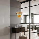 Люстра конусовидная с каскадом из разноцветных круглых подвесов Key Lustar варинант исполнения - 4 | Loft Concept в Костроме