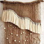 Дизайнерское Панно Дюна Макраме из нитей и бусин Wall Panel Dune варинант исполнения - 1 | Loft Concept в Костроме