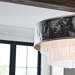 Люстра круглая с подвесками из текстурированного стекла молочного цвета Hinkley варинант исполнения - 7 | Loft Concept в Костроме