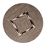 Столик журнальный круглый с полосатым узором Zebroids варинант исполнения - 2 | Loft Concept в Костроме