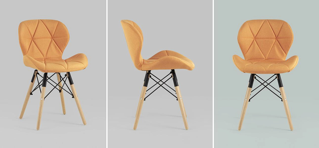 Стул Jeroen Chair Рогожка Оранжевый Цвет Стул Jeroen Chair Рогожка Оранжевый Цвет - Loft-Concept в Костроме