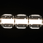 Люстра линейная с 6-ю прозрачными стеклянными плафонами округлой формы HANDLE GRAPE варинант исполнения - 5 | Loft Concept в Костроме