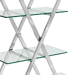 Стеллаж со стеклянными полками на стальном каркасе X-ray варинант исполнения - 3 | Loft Concept в Костроме