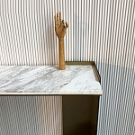 Консоль прямоугольная с основанием чёрного и золотого цвета Wrap варинант исполнения - 3 | Loft Concept в Костроме