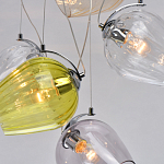 Люстра каскадная с 9-ю разноцветными стеклянными плафонами Kaleido варинант исполнения - 7 | Loft Concept в Костроме