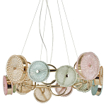 Люстра с плафонами из разноцветного стекла Glass Peonies варинант исполнения - 1 | Loft Concept в Костроме