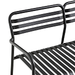 Скамья из алюминия Mack Metal Bench Black варинант исполнения - 4 | Loft Concept в Костроме