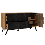 ТВ-тумба с  2-мя ящиками и закрытыми полками Stone Effect варинант исполнения - 4 | Loft Concept в Костроме