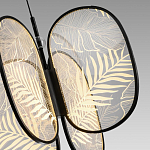 Люстра с гравировкой на акриловых плафонах Gravyura Black D 50 см варинант исполнения - 3 | Loft Concept в Костроме