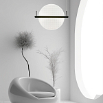 Светодиодный подвесной светильник круглой формы с металлическим черным каркасом Marble Glow варинант исполнения - 6 | Loft Concept в Костроме