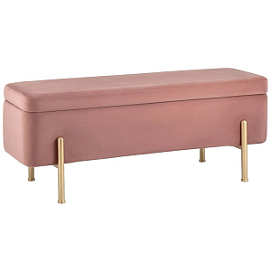 Банкетка с ящиком пыльно-розовый велюр Sanjay Velour