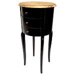 Комод маленький круглый c 3-мя ящиками и состаренным эффектом Vintage варинант исполнения - 1 | Loft Concept в Костроме