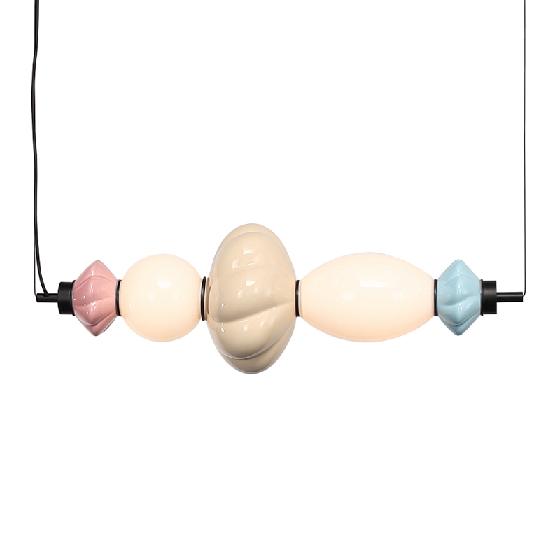 Подвесной светильник фигруный с керамическими элементами 18W LED Fragrant Light Зеленый Голубой Розовый в Костроме | Loft Concept 