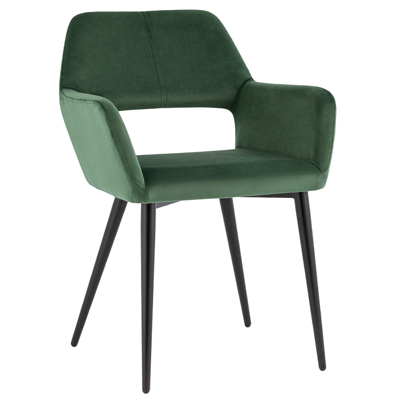 Стул с подлокотниками зеленый NEASAN STOOL Зеленый Черный Стул с подлокотниками зеленый NEASAN STOOL Зеленый Черный в Костроме | Loft Concept
