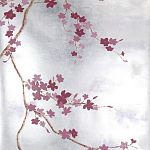 Обои ручная роспись Cherry Tree Special Colourway on Sterling Silver gilded paper варинант исполнения - 2 | Loft Concept в Костроме