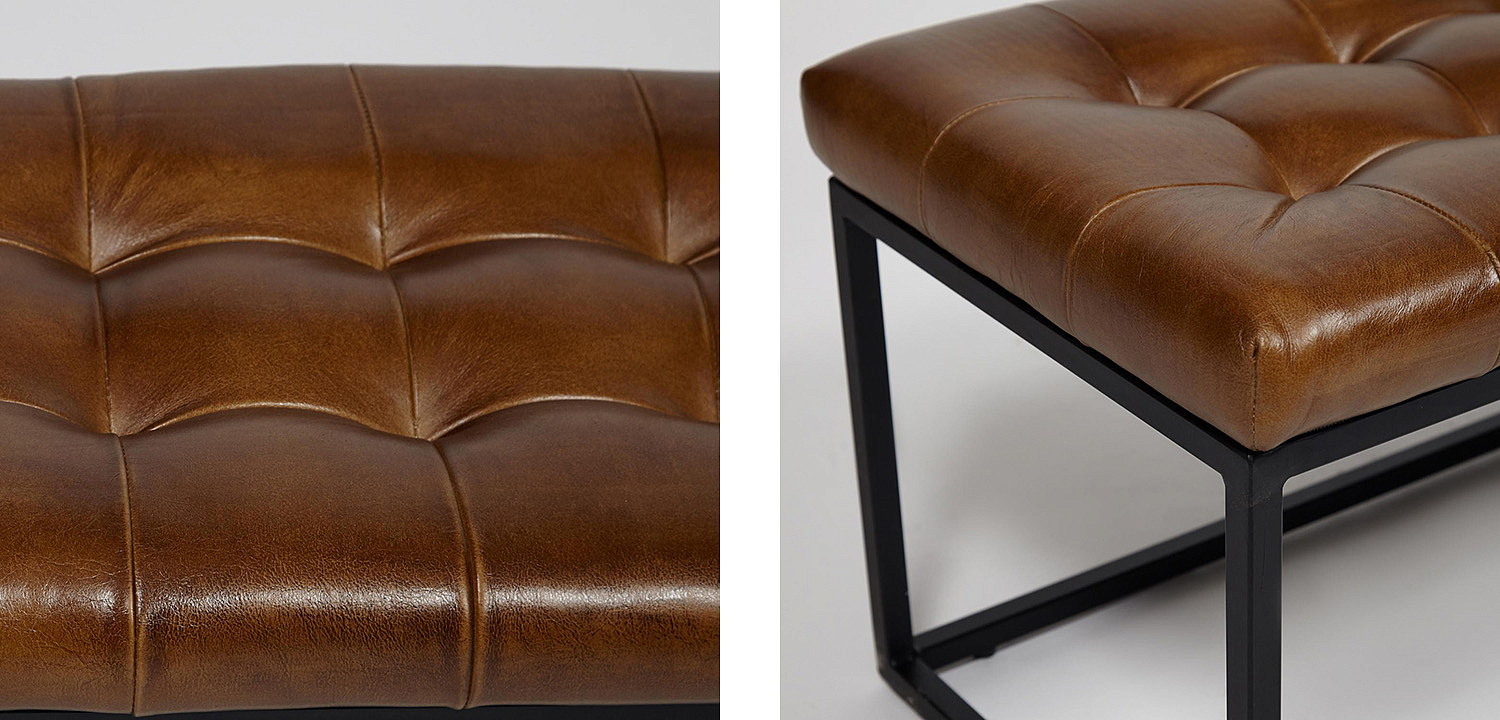 Банкетка Buffalo Leather Industrial Banquette Банкетка Buffalo Leather Industrial Banquette - Loft-Concept в Костроме
