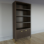 Книжный Стеллаж Elsa Dreams Walnut с задней стенкой варинант исполнения - 1 | Loft Concept в Костроме