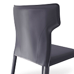 Стул серый из искуственной кожи на 4-х ножках Enigma Gray варинант исполнения - 2 | Loft Concept в Костроме