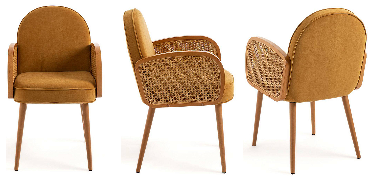 Стул Morten Wicker Mustard Chair Стул Morten Wicker Mustard Chair - Loft-Concept в Костроме