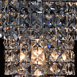 Бра настенное цвета хром с прозрачными квадратными хрустальными подвесками Crystal Regena варинант исполнения - 6 | Loft Concept в Костроме